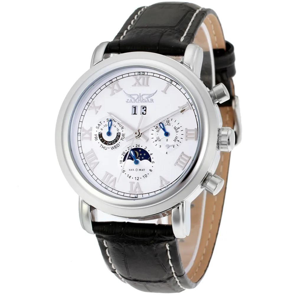 JARAGAR Moon Phase Топ бренд для мужчин s механические часы автоматический Турбийон Скелет часы для мужчин календарь Relogio Masculino Прямая поставка