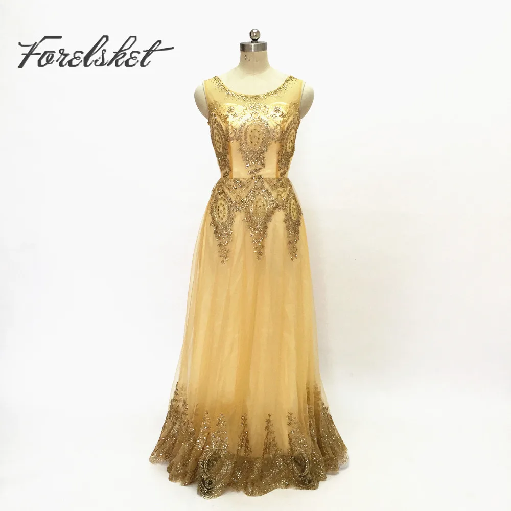 Золотые кружевные вечерние платья арабские Дешевые выпускные 2020 длиной до пола