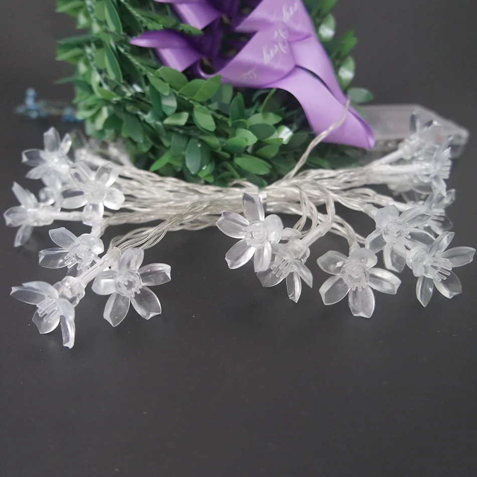 Гирлянда с вишневым цветком светильник Декоративная гирлянда на батарейках | Дом