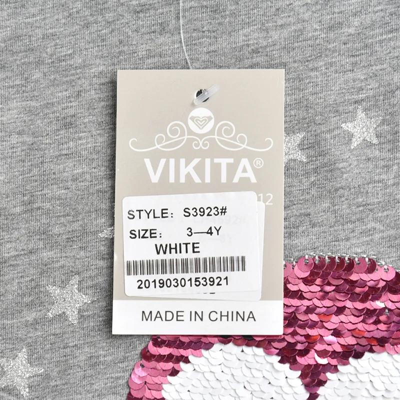 VIKITA/брендовая футболка для девочек хлопковые детские повседневные топы с