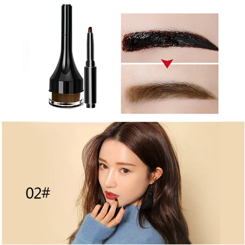 Coffee Brown RORASA, 3 цвета, макияж глаз, отшелушивается, для бровей, тату, оттенок, водостойкий, стойкий, краска для бровей, гель, крем, тушь, Косметика для макияжа - Цвет: Coffee Brown