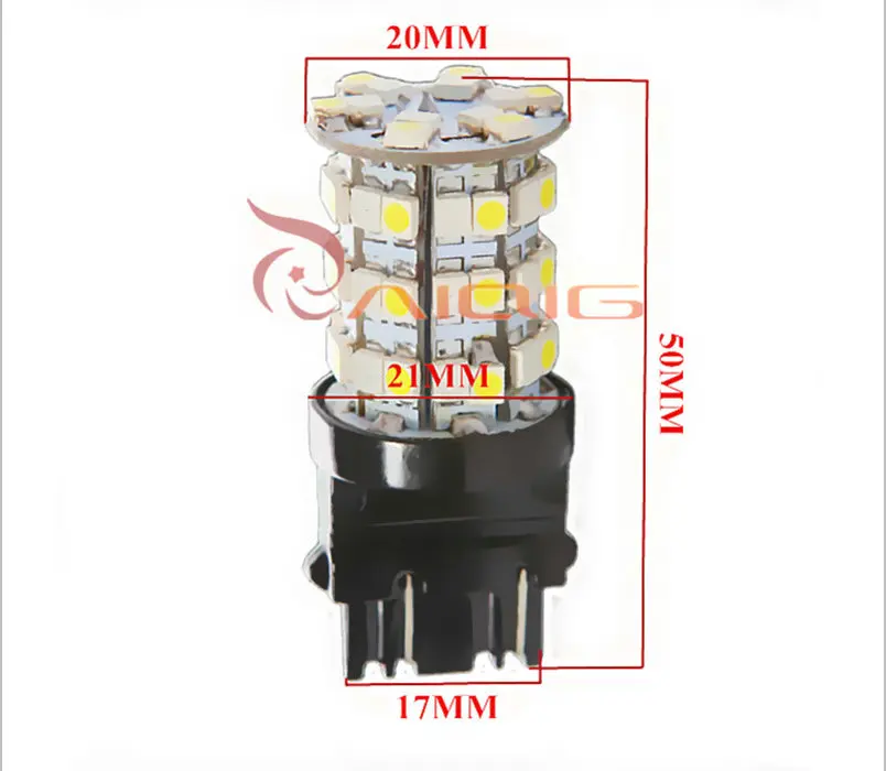 3157 switchback 60 SMD Белая Янтарная Светодиодная лампа заднего сигнала p27/7 Вт