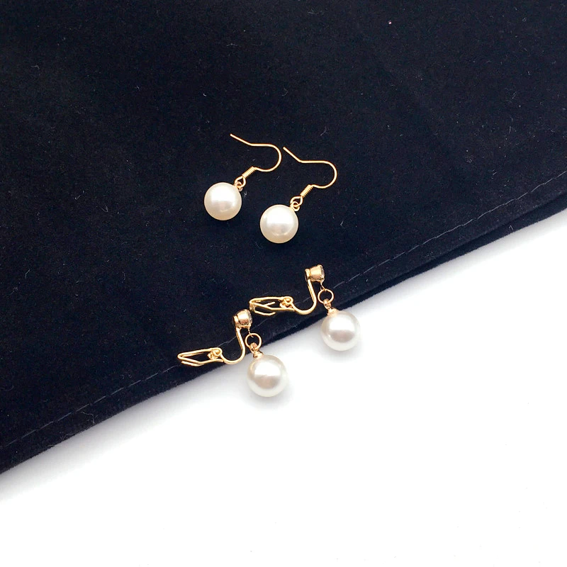 Корейская мода темперамент имитация жемчуга Серьги металлические шпильки