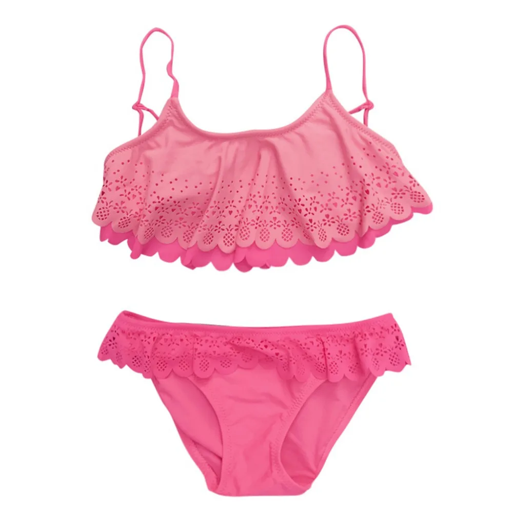 Infant Kids Girls Ruffles Hollow Summer Swimwear Swimsuit Bikini Set body swimsuit for girls children Outfits JAN18 |