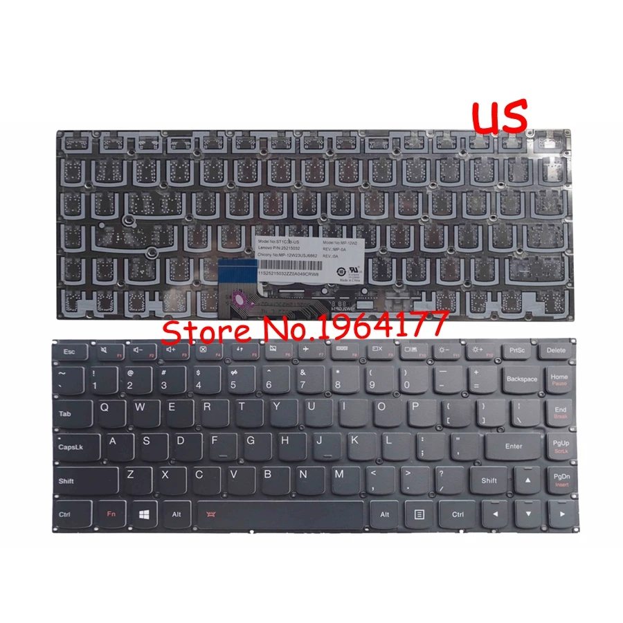 Английская клавиатура для ноутбука lenovo Ideapad для yoga 2 13 yoga 2 13 U31 US клавиатура для ноутбука без подсветки yoga 2-13