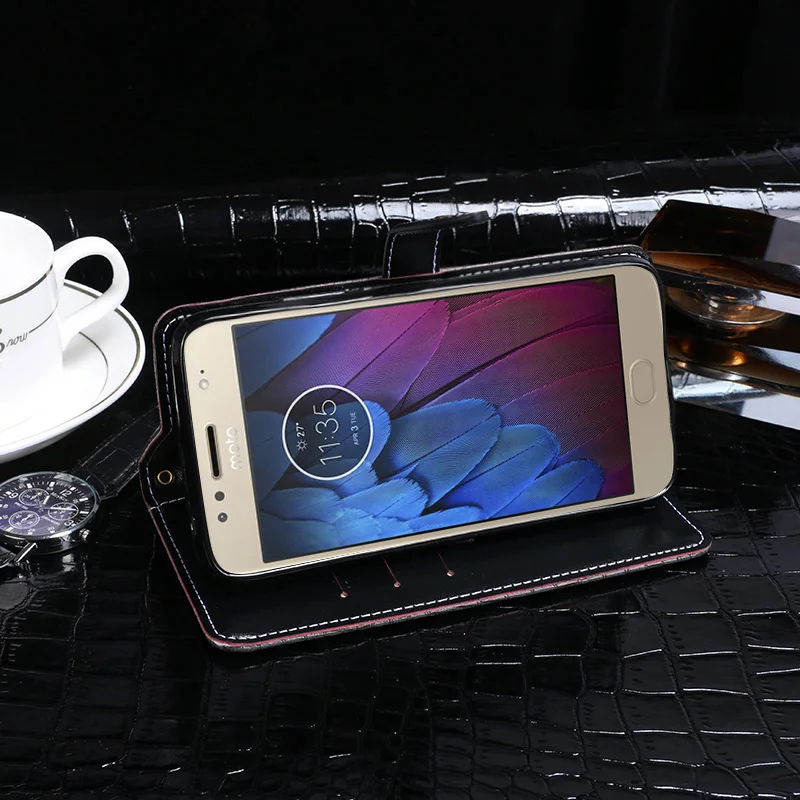 Чехол для Motorola Moto G5S Plus высококачественный Роскошный чехол из искусственной кожи