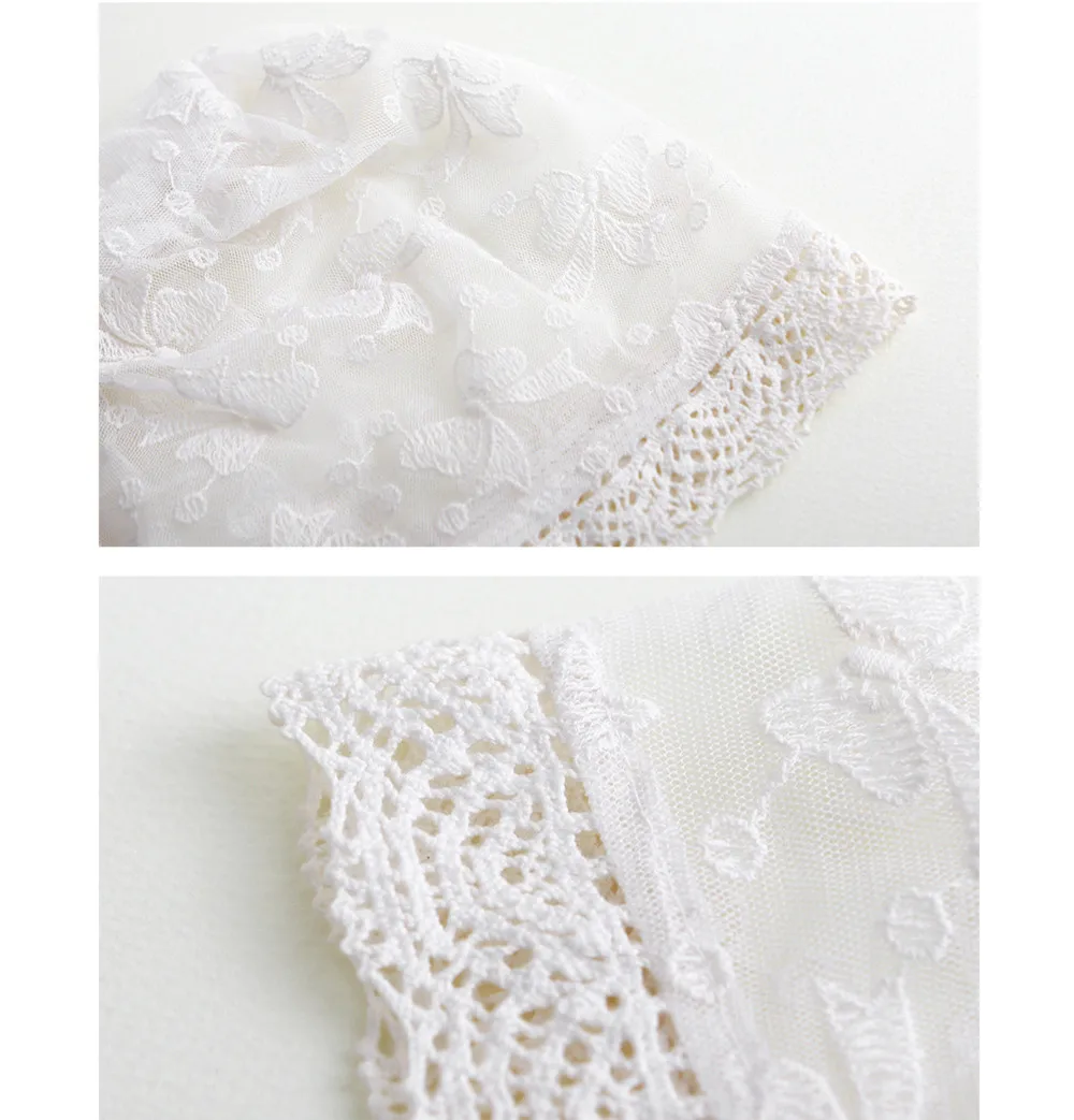 Кружевная прозрачная шапка для новорожденных девочек детская Шапка-бини