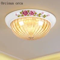 european modern minimalist flower carving led ceiling lamp living room balcony warm romantic round ceiling lamp free shipping