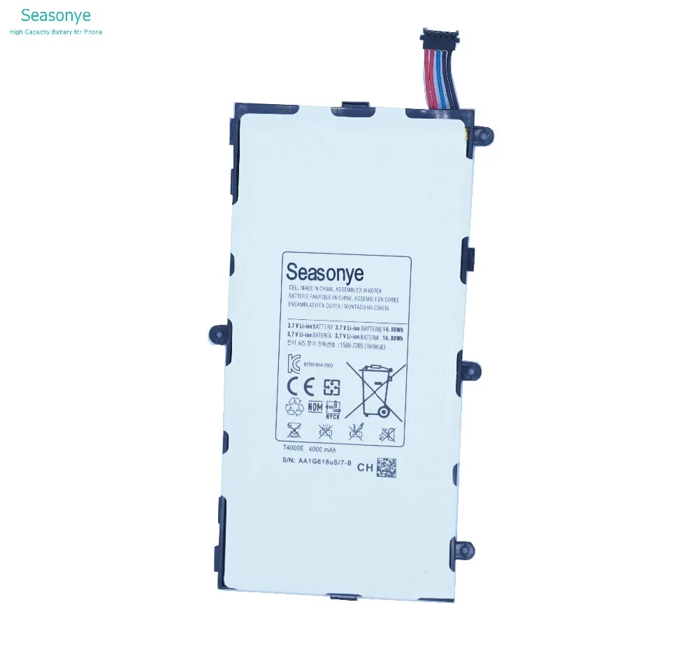 Seasonye 4000 мАч/14.80Wh T4000E Замена платы Батарея для samsung Galaxy Tablet 3 7,0 T211 T210 T215 T210R SM-T210R T2105