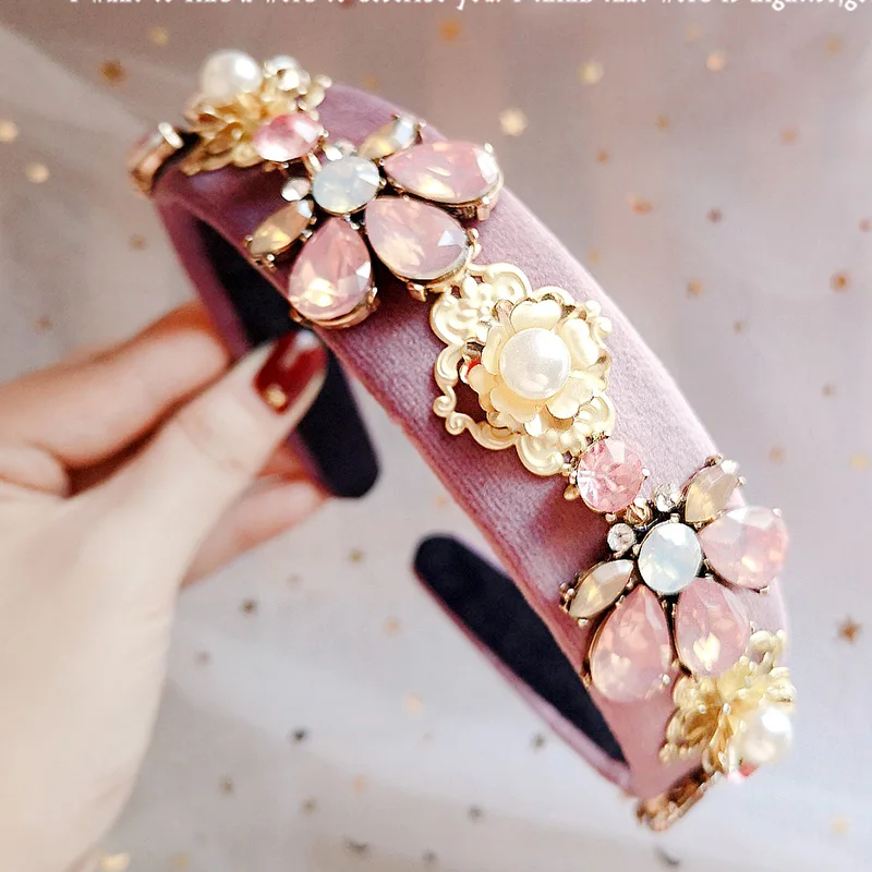 Женская повязка на голову в стиле барокко с кристаллами|Украшения для волос| |