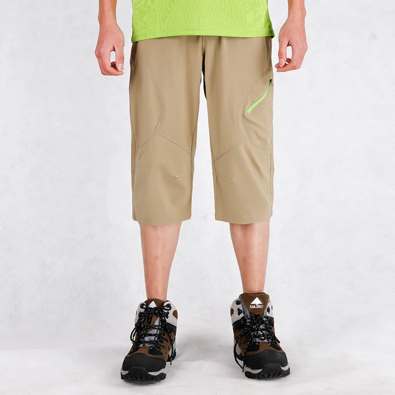Шорты мужские спортивные быстросохнущие тонкие укороченные штаны на молнии с