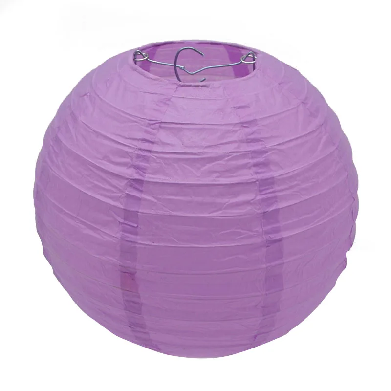 PL24 light purple 1 шт. 10/15/20/25/30 см Подвесной бумажный шар Круглый Китайский Стиль ткани Бумага Фонари шарик-лампион для дома Свадебная вечеринка украшения - Цвет: PL24 light purple