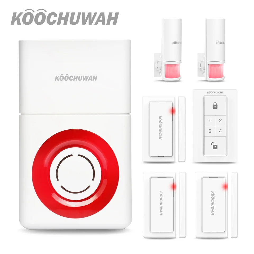 KOOCHUWAH Домашняя Беспроводная GSM сигнализация SMS сирена беспроводная дверь окно