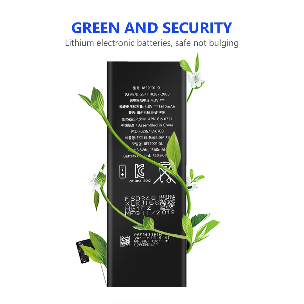 YCDC литиевая Высококачественная реальная емкость 3 8 V 1560mAh батарея для iPhone 5S 5C iPhone5S