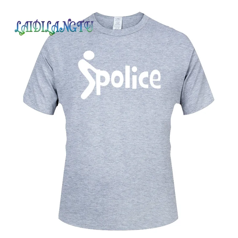 mens t shirts fashion F THE POLICE Funny Joke Prank Cop Plus Size Tee Shirt Homme Summer Short Sleeve Men T Shirts Male TShirts | Мужская