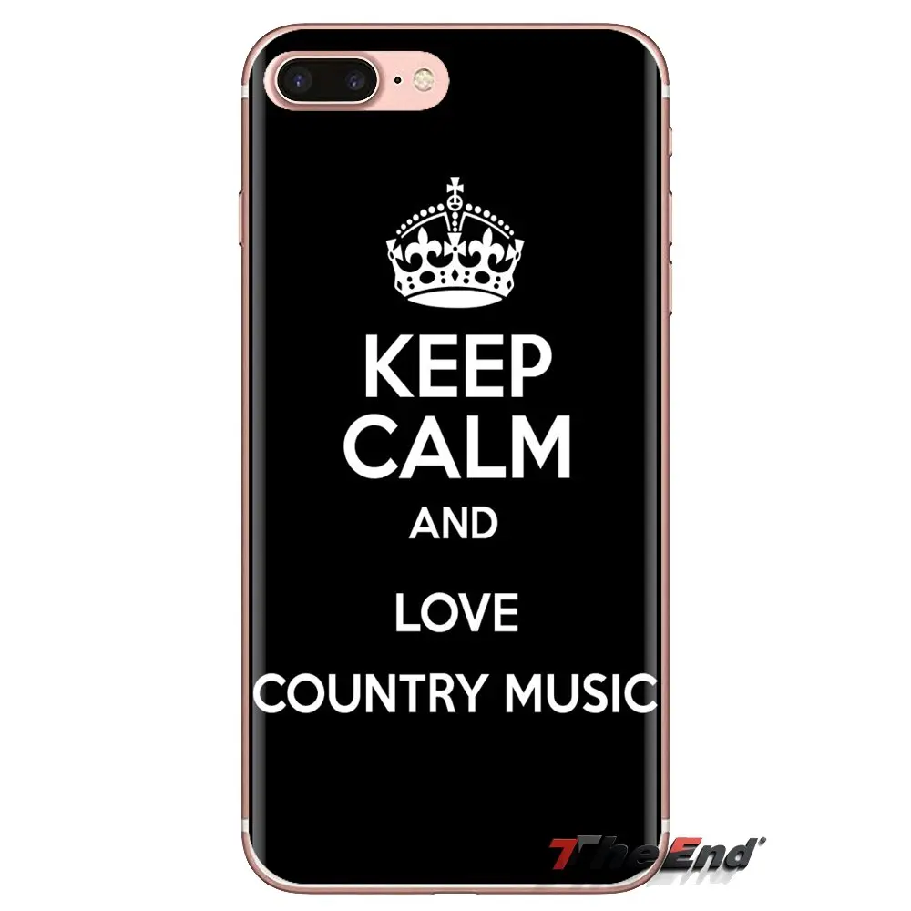 For iPod Touch Apple iPhone 4 4S 5 5S SE 5C 6 6S 7 8 X XR XS Plus MAX I Love Country Music Pastel Poster Silicone Phone Bag Case |