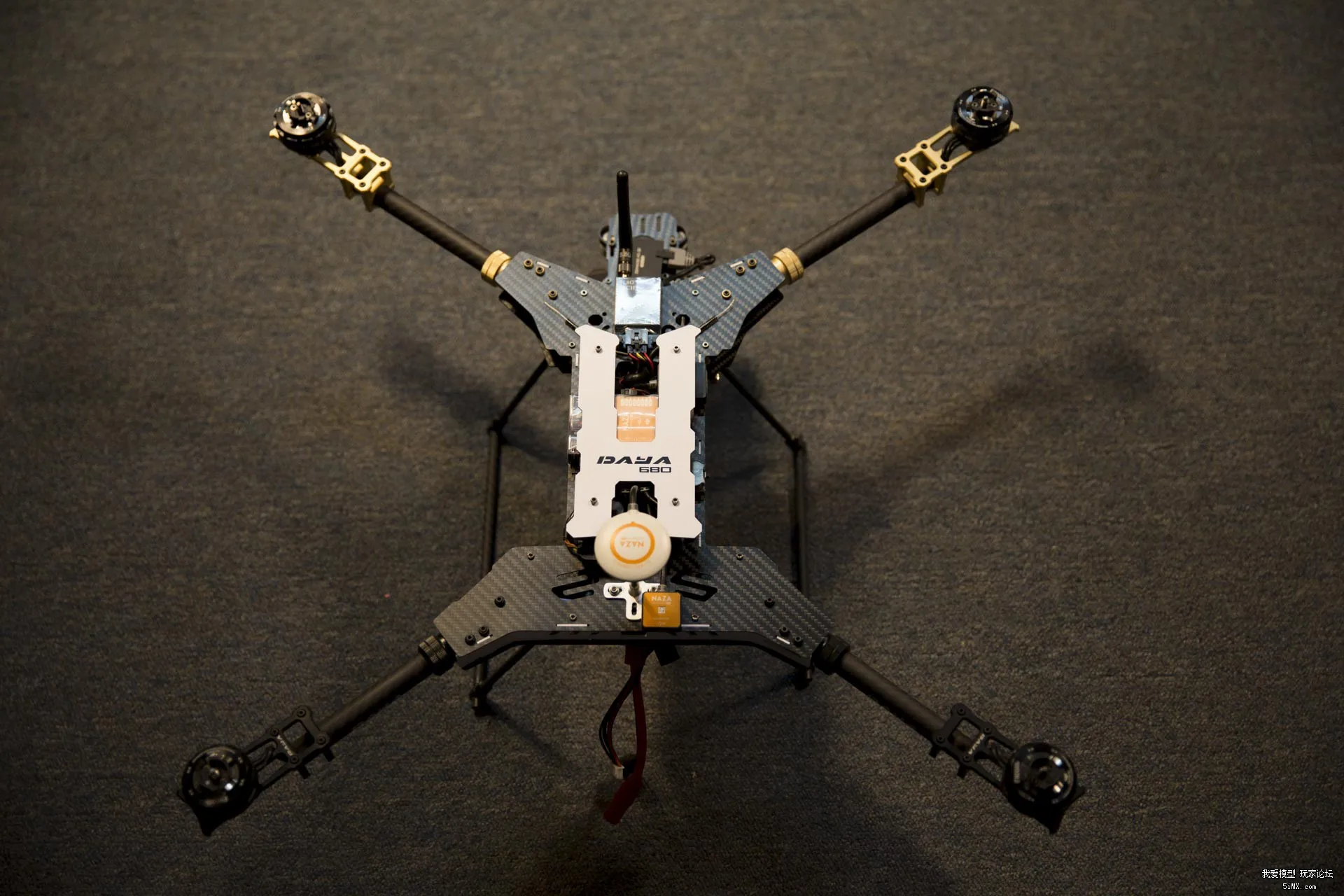 Складной 4 осевой карбоновый Квадрокоптер UAV H4 680 Daya с рамкой посадочным шасси для