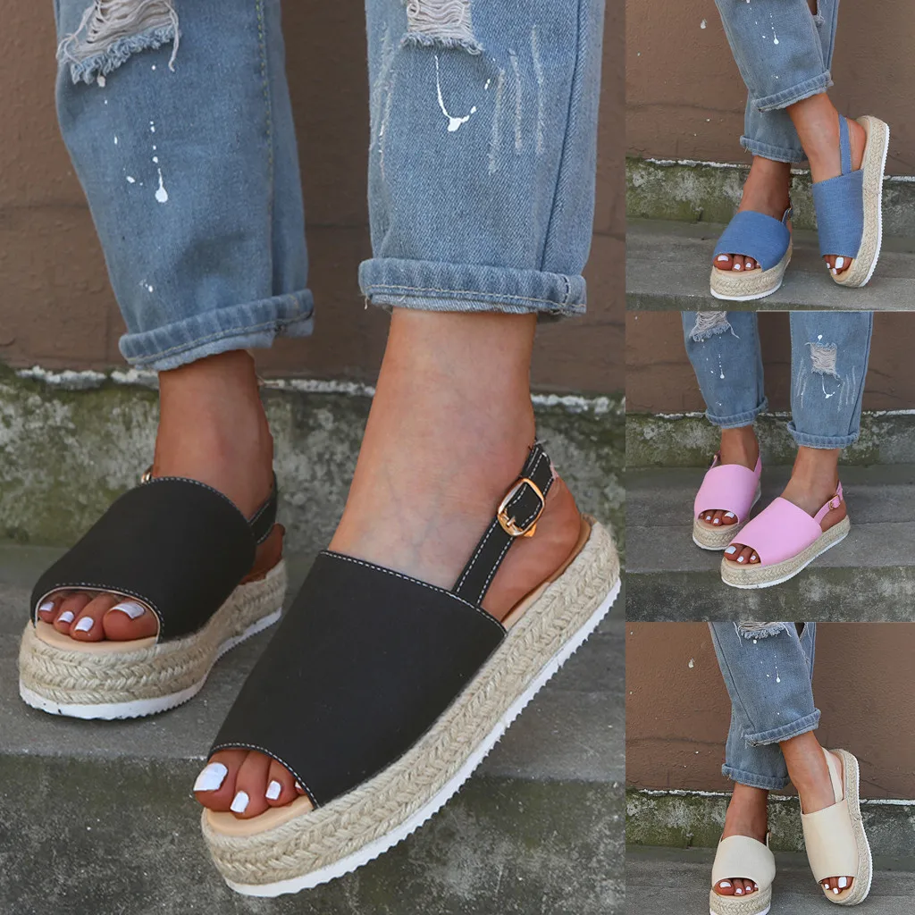 Женская обувь на танкетке сандалии большие размеры туфли лодочки высоком