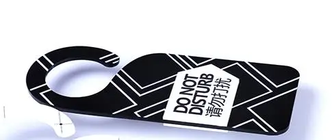 Black do not disturb Подвесная табличка для двери в гостиничном помещении с двойной печатью, не беспокоить, Подсказка, знак для макияжа, табличка для комнаты, акриловая табличка, табличка, этикетка, крючок, акрил - Цвет: Black do not disturb