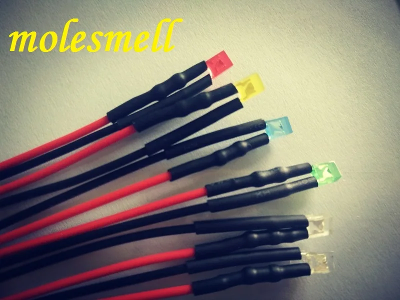 Предварительно проводной светодиодный светильник 100 шт. 2x3x4 мм 12 В