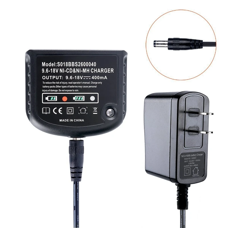 9 6 в-18 в зарядное устройство для Black and Decker &amp Ni-Cd Ni-MH A18 Hpb18 A14 Hpb14 A12 Hpb12 вилка США |