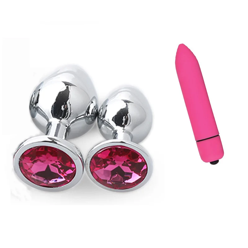 Металлический Анальная пробка вибратор Эротические Секс игрушки для женщин