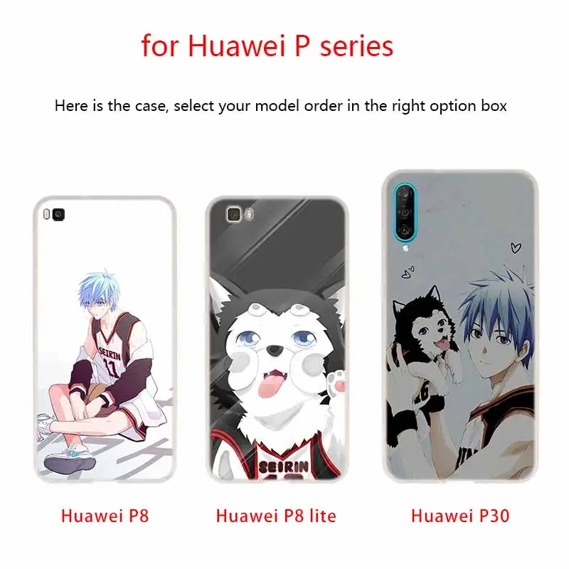 Kuroko no Basket Tetsuya kawaii anime Silicone Coque Soft Case For Huawei P50 P40 P10 P20 P30 Lite Pro P Smart Z 2020 2019 Cover | Мобильные