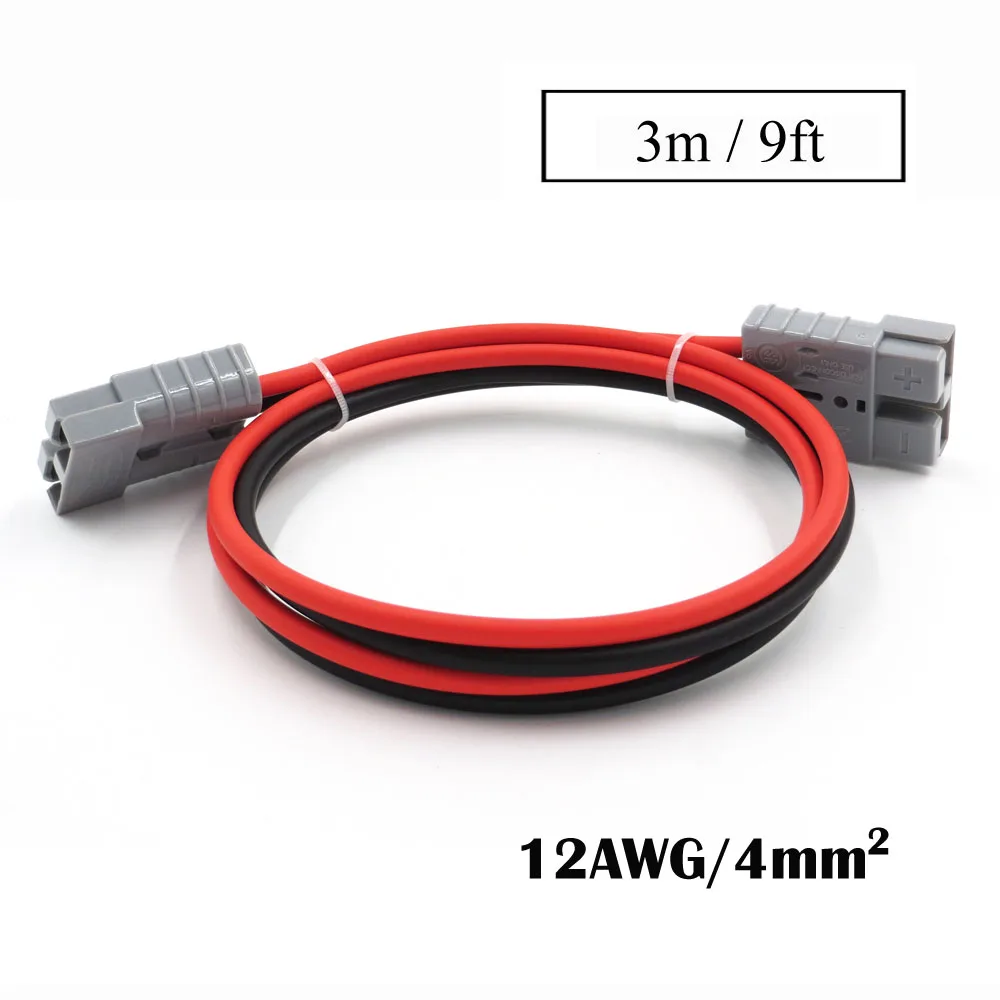 9ft 4.0mm2 Провод для подключения аккумулятора 14/12/10awg 0,3 м 1 м 2 м 3 м 5 м 10 м ups power SH50 SMH Plug 50A 600 в Удлинительный кабель Солнечный разъем - Цвет: 9ft 4.0mm2