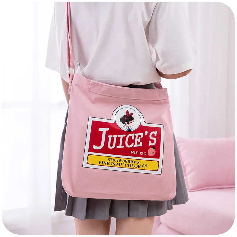 Женская холщовая сумка мессенджер Корейская школьная для студентов 2019|Сумки с