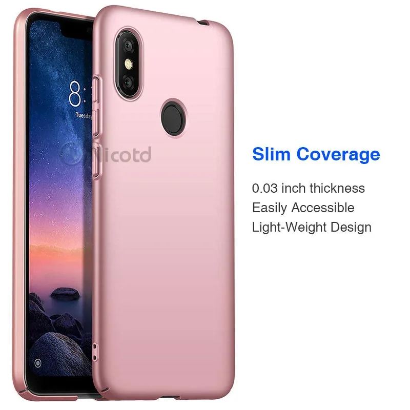Роскошный чехол для ПК Xiaomi Redmi Note 6 pro 6,26 дюймов Nicotd жесткая матовая поверхность из поликарбоната задняя крышка чехол для телефона Чехлы для xiomi Redmi Note 6pro