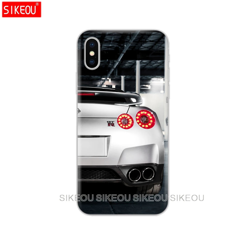 Силиконовый чехол для телефона для Iphone 6X8 7 6s 5 5S SE Plus 10 XR XS Max чехол GTR спортивный автомобильный принт - Цвет: 30650
