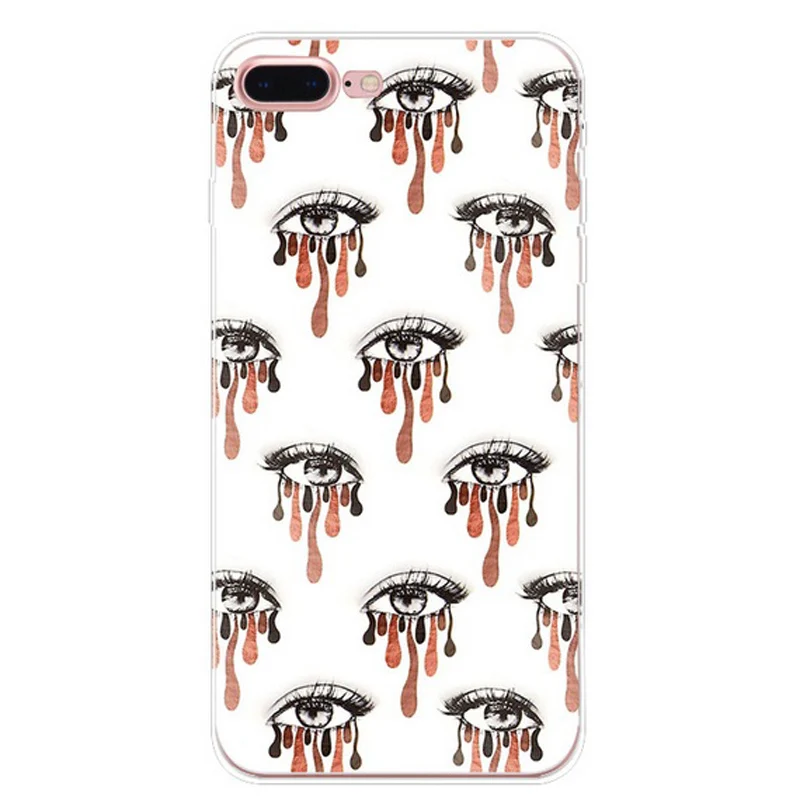 Новый сексуальный девушки мягкие tpu case for iphone 6 6s 7 плюс макияж Помада Косметика