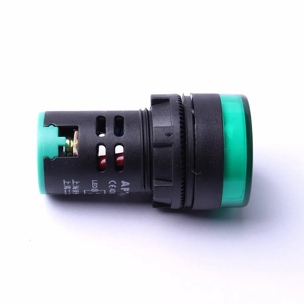 Новинка 1 шт. светодиодный индикатор питания переменного тока 220 В зеленого цвета