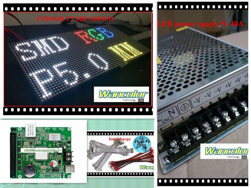 

Бесплатная доставка, "сделай сам", фотографический дисплей, 1 кв. М, 18 шт., P5, комнатный полноцветный фотомодуль (320*160 мм) + контроллер + источник питания 3 шт.