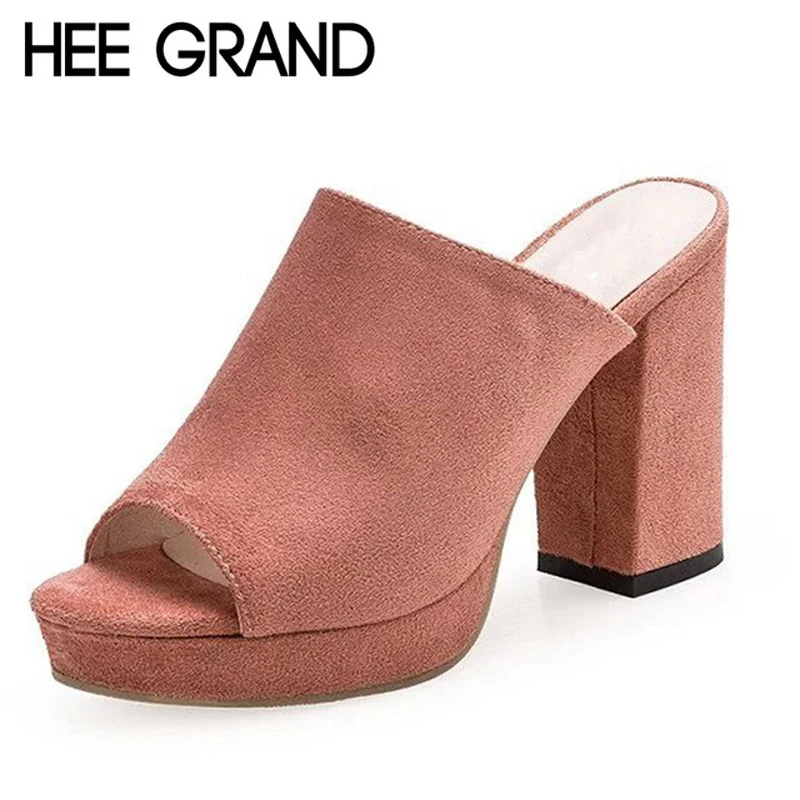 HEE GRAND/летние пикантные туфли на платформе и высоком каблуке из искусственной