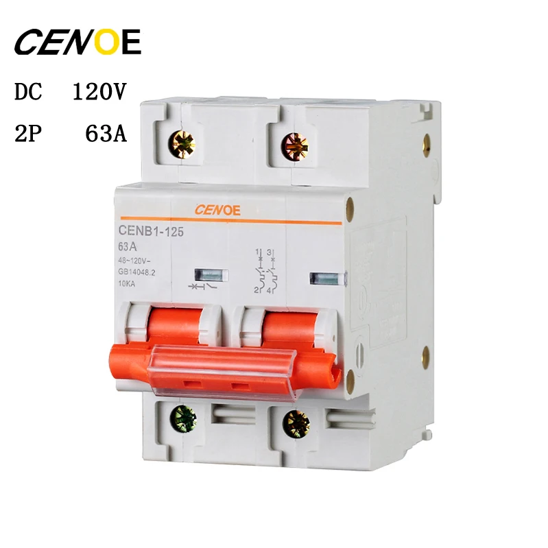 2p DC120V 63A 80A 100A 125A DC Автоматический выключатель mcb выключатель для глобальной электроприводом пользователя транспортного средства