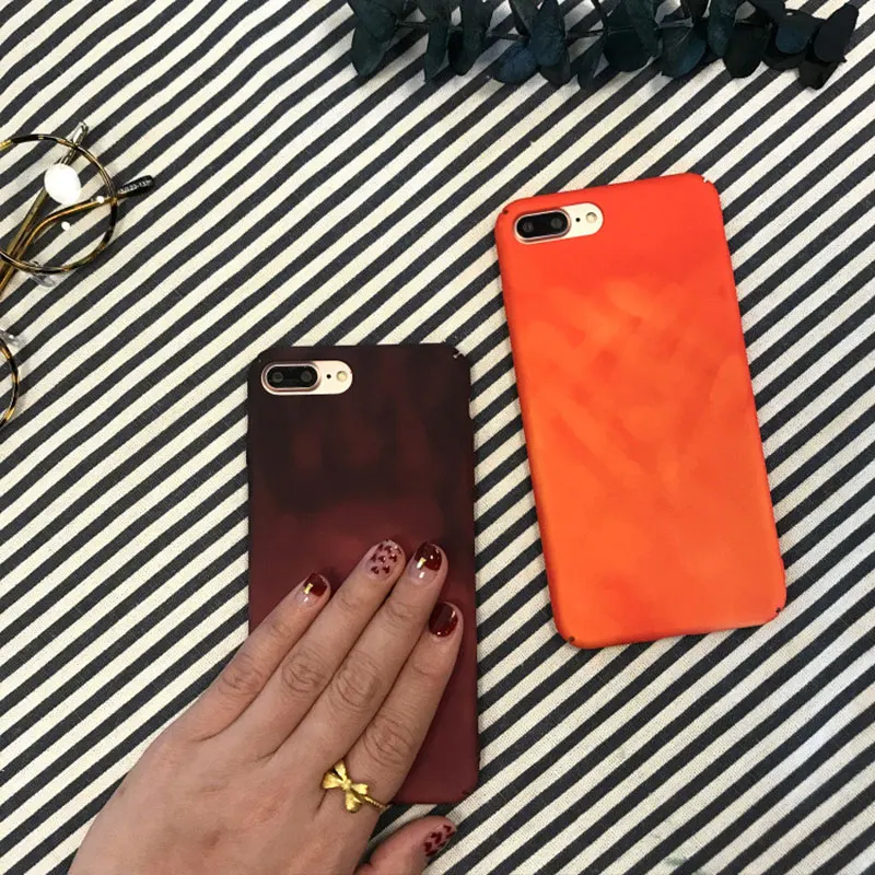 Phone case for iphone 6 6s 7 плюс мода физической Датчик температуры Изменение Цвета Крышка