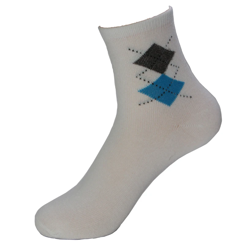 Горячая Распродажа модные мужские носки с ромбовидным принтом супер качество