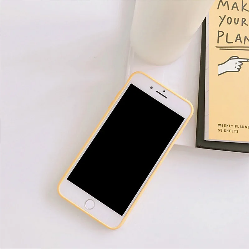 Love life love work phone case Super cute yellow Soft Fitted for iphone 6 6s 7 8 plus X xs max cover | Мобильные телефоны и