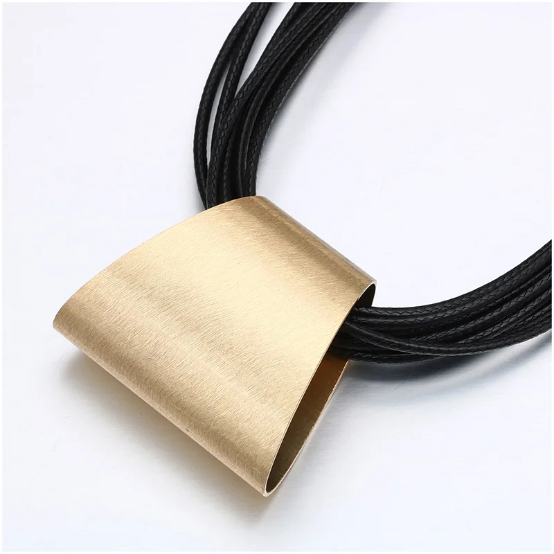 Shineland панк большой нагрудник Многослойный черный искусственная кожа трендовые