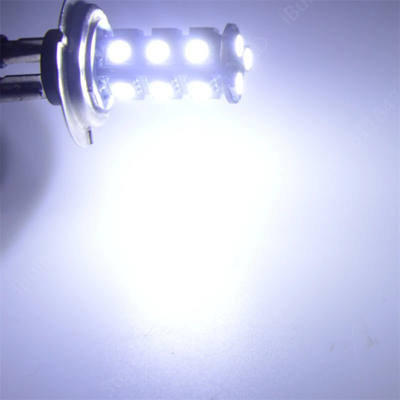 2 шт. Новый H7 Автомобильный светодиодный светильник авто 18 SMD 5050 белый