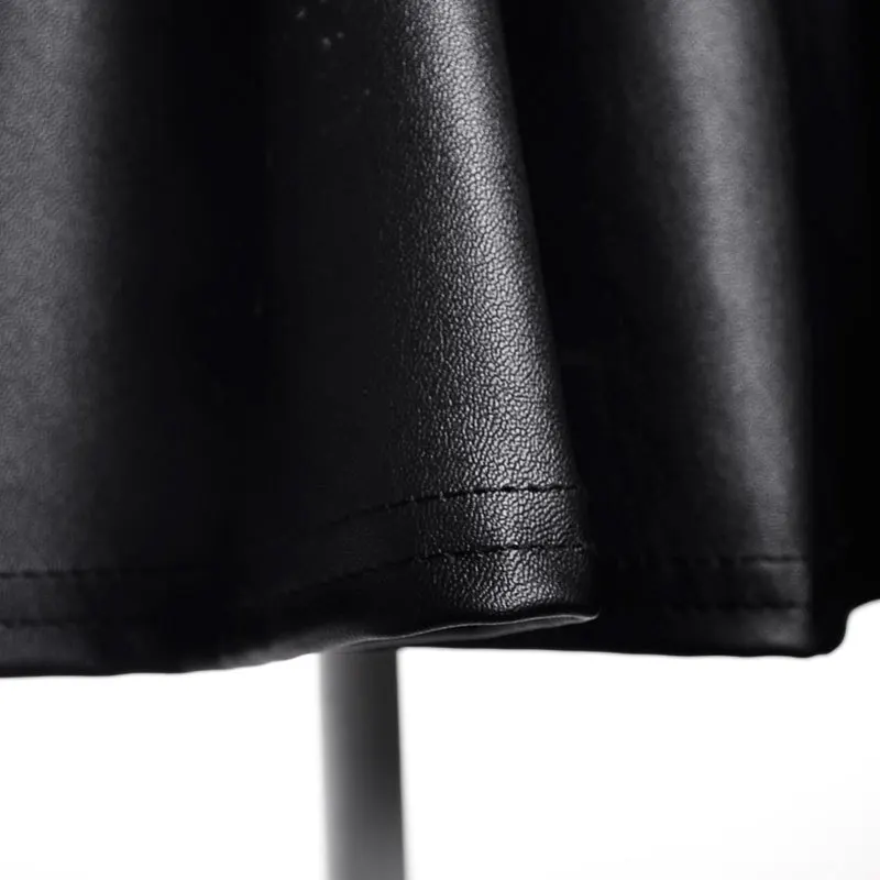 Женская юбка из искусственной кожи новинка 2017 весенне-летняя стильная