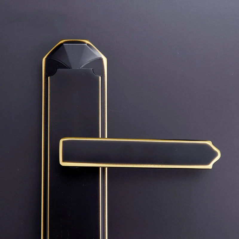 Современная для входной двери набор ручек замок из цельного дерева межкомнатной