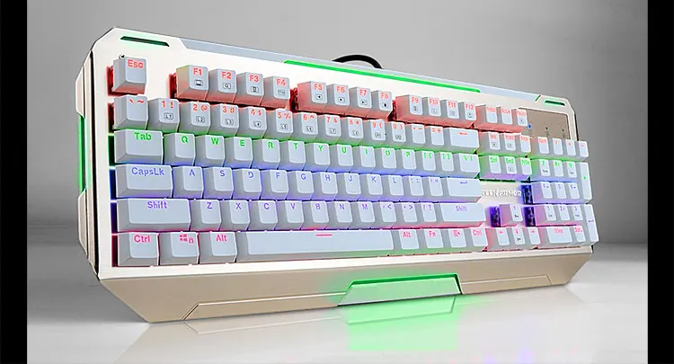Механическая игровая клавиатура со светодиодной подсветкой эргономичная анти