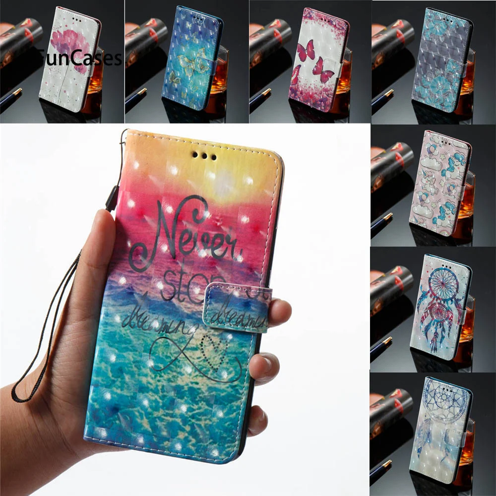 3D чехол-книжка на для Xiaomi Redmi Примечание 5A Prime 4GB 32BGB Global PU Чехлы Note5A чехлы-бумажники