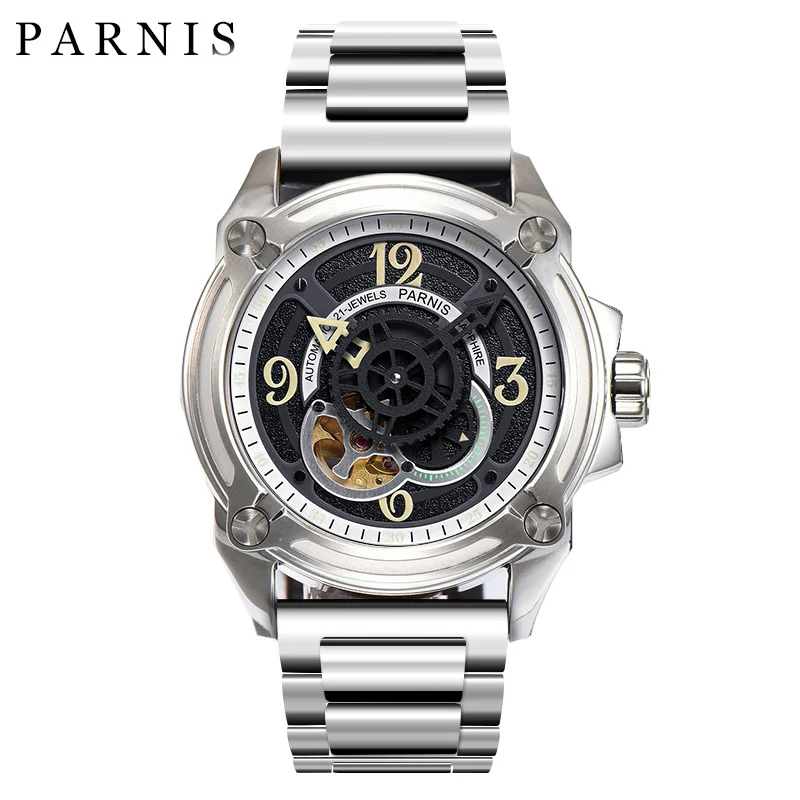 Часы скелетоны Мужские механические 44 мм