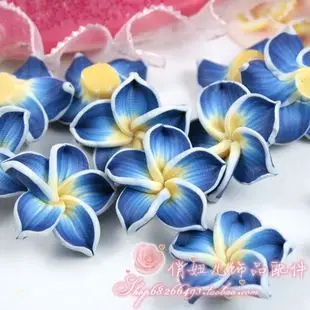 Распродажа! 30 шт. темно-синие Цветные 3D бусины из полимерной глины