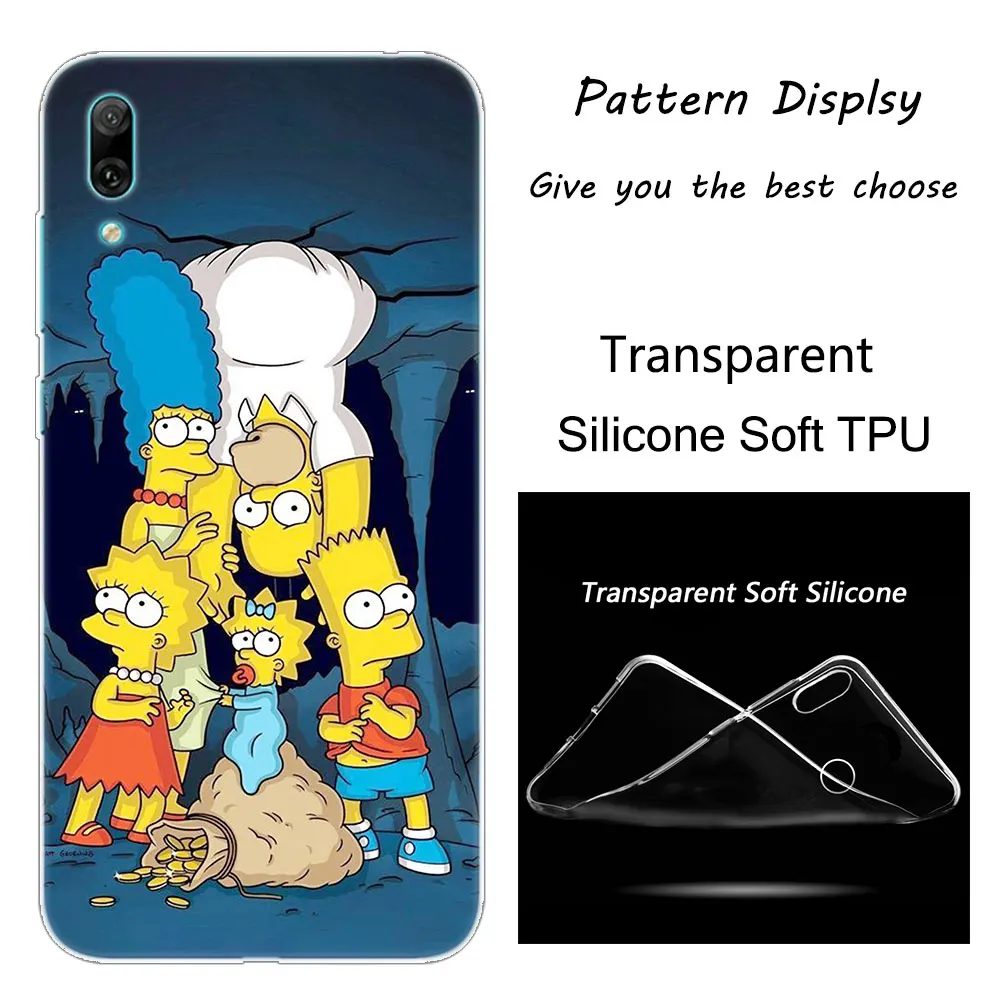 Популярный Мягкий силиконовый чехол для телефона Homer Simpson для huawei mate 10 20 Lite Pro Enjoy 9S Y9 Y7 Y6 Y5 Pro Модный чехол