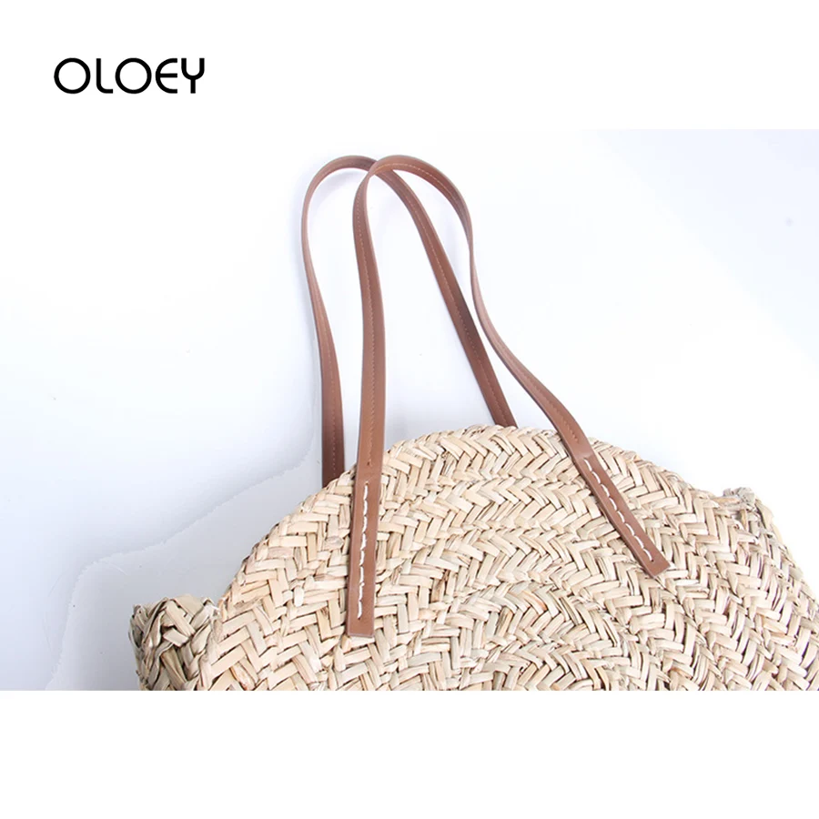 Соломенная Повседневная Сумка тоут для женщин летняя новая модная сумка через