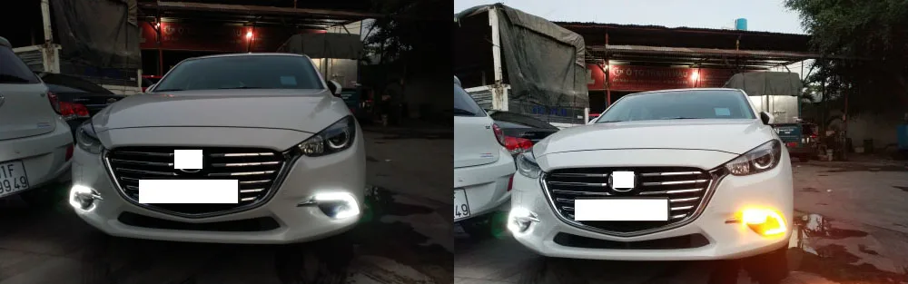 2 шт. DRL для Mazda 3 axela 12 В светодиодный автомобиль DRL Вождения Дневные ходовые огни Противотуманные фары с поворотным сигналом стиль реле